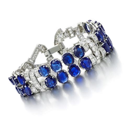 cartier bracelet diamonds - cartier sapphire and diamond bracelet.